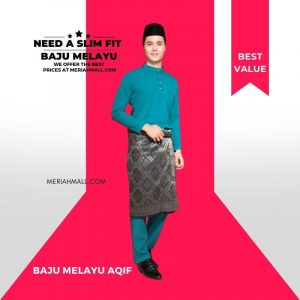 Koleksi Baju Melayu Cekak Musang Aqif 2021-Turquoise